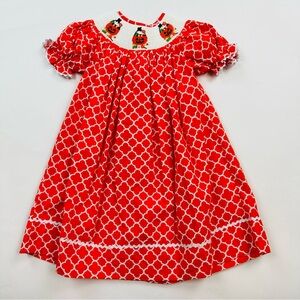 Babeeni Smocked Halloween Dress Orange White Size 2T